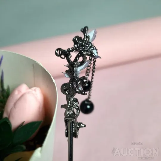 Шпилька з метеликом китайська паличка для волосся з підвіскою Де купити