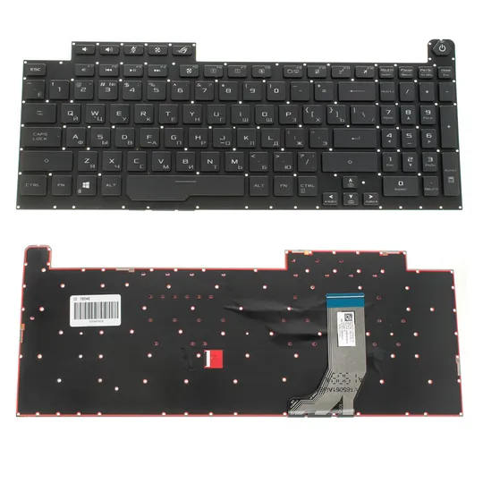 Клавиатура для ноутбука ASUS (G731GD, G731GT, G731GU) rus, black, без фрейма, подсветка клавиш (RGB Per-Key) (ОРИГИНАЛ) Ціна