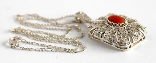 Підвіска філігрань срібло 800 проба корал Austria Характеристики