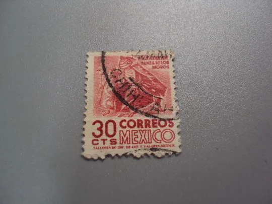 марка Мексика 1950 стандарт 30 цент гаш №1933 Ціна