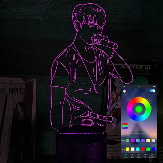 Акриловий світильник-нічник керування з телефона Чон Чонґук tty-n001520 Ціна