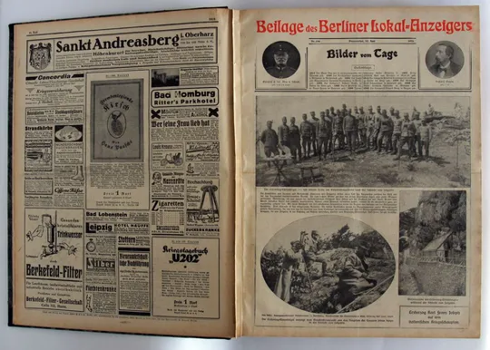 Підшивка газети Berliner Lokal-Anzeiger 1916-17 рр. Перша світова, Німеччина Характеристики