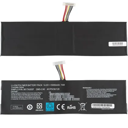 фото, Оригінальна батарея для ноутбука RAZER 961TA005F (Blade Pro 17, Blade Pro 2015) 14.5V 5000mAh 74 Wh Black