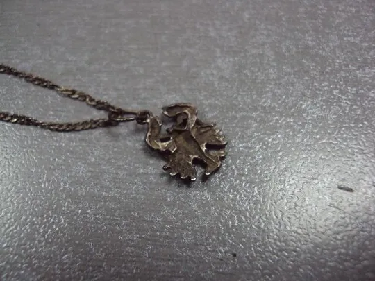 Цепочка и подвеска кулон рак зодиак серебро 925 проба вес 2,45 г длина 51,8 см №10566 Продаж