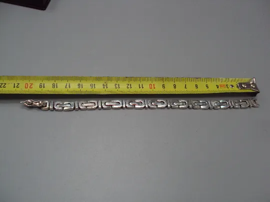 Купити Браслет унисекс плетение улитка серебро 925 проба Мехико вес 34,29 г длина 29 см ширина 8 мм №15571