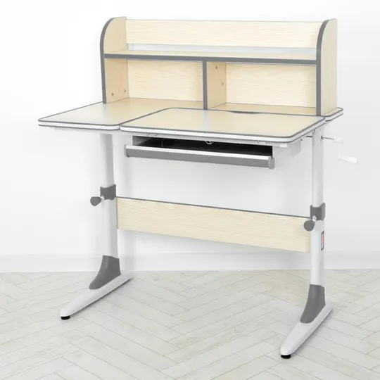 Купити Детская Парта Bambi M 4804(W)-11, с надстройкой, выдвижной ящик, регулируемая высота (Серый)
