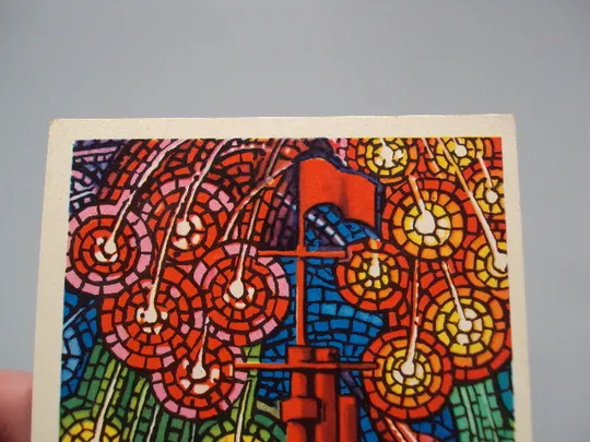 Купити Открытка С праздницом октября! мозаика крейсер Аврора салют художник А. Соловьев 1972 год №16145