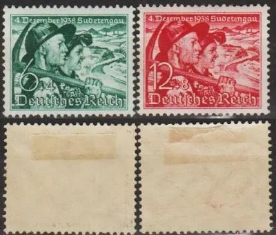 фото, 1938 - Рейх - Голосування в Судетах Mi.684-85 _5,0 € *