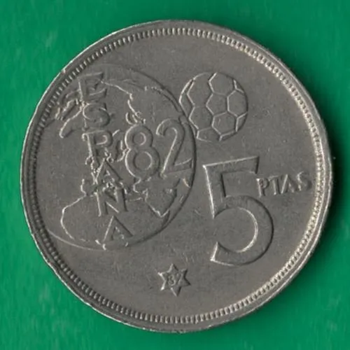 5 песет 1980 (1982) року Іспанія Espana'82 [БР] Ціна