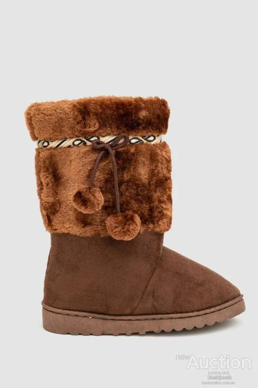 Угги женские, цвет коричневый, 131R152626 Ціна