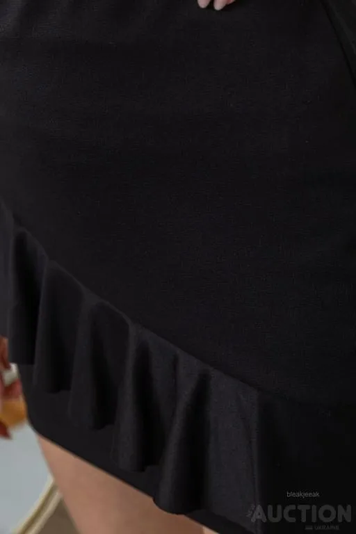 Спідниця однотонная, цвет черный, 244R102 Де купити