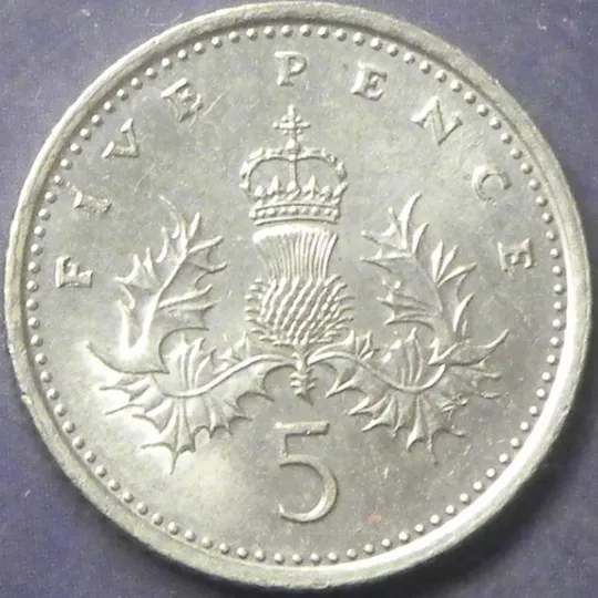 5 пенсів 1992 Британія Ціна