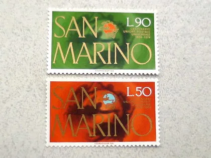 фото, Серія поштових марок Сан-Марино 1974 рік **