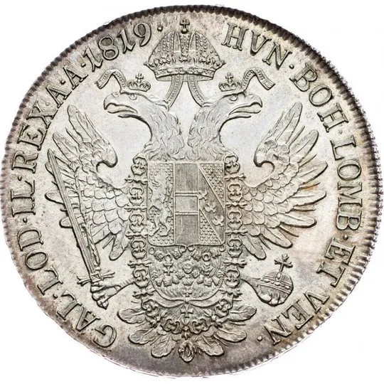 1 талер   1819 Мітка монетного двору "А" - Відень Ціна