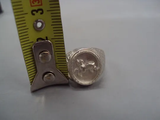 Мужской перстень кольцо овал зодиак Овен гороскоп серебро Украина вес 6,11 г размер 19,5 №15148 Інтернет-аукціон