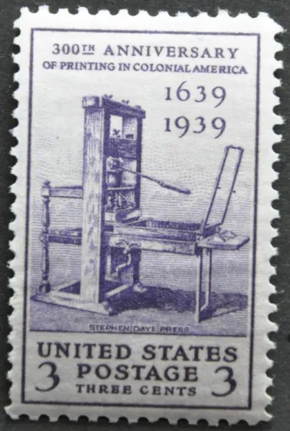 фото, США Печатный станок 1939 Sc.857