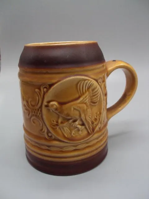 Пивной бокал фарфор клеймо К 5634 кружка пивная охота олень глухарь высота 14,4 см №20 Характеристики