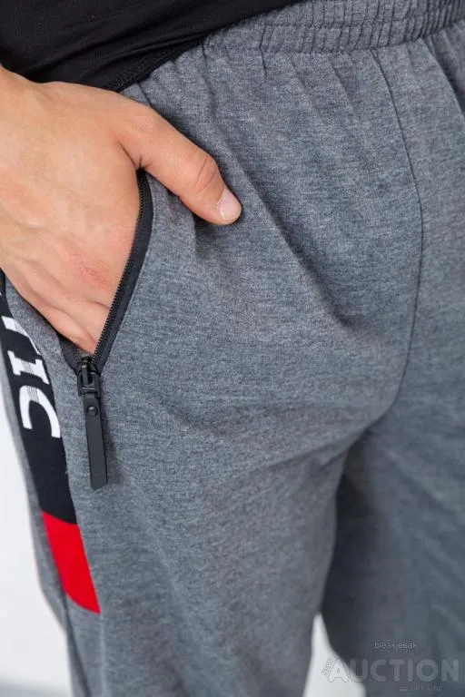 Спорт штаны мужские, цвет серый, 244R41125 Де купити