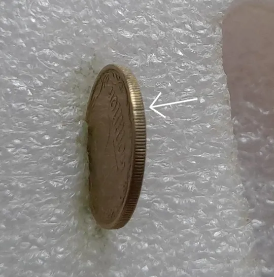 (3729) 10 копійок 2012 брак гуртильного кільця на 6 год.(10 копеек 2012 брак гуртильного кольца) З аукціону