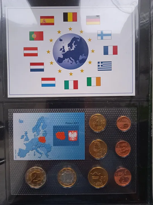 Польща. Річний набір монет Євромонет(Європроба) Продаж