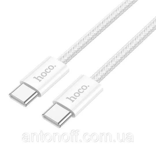 Кабель Hoco X104 60W Type-C / Type-C 1м для телефона / планшета / ноутбука Білий Продаж