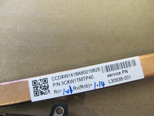 номер1024-4 система охолодження L30938-001 3CXW1TMTP40  для HP ZBook X360 Studio G5 Охолоджувальна система Кулери та системи охолодження Охолодження материнської плати cooling system Кулер Охолоджувальний блок оригінал Недорого