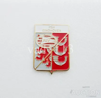фото, значок футбол  ФК ПСВ Эйндховен Нидерланды  (серия герб города и эмблема клуба)