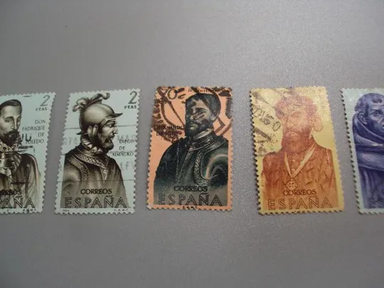 марки Испания 1964 Открытие Америки. Первооткрыватели. История рыцари люди религия лот 6 шт №2319 Продаж