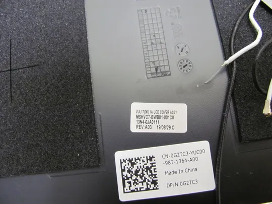 номер0943-24  кришка матриці Кришка дисплея Тильна кришка Корпус матриці Верхня кришка Задня кришка,matrix cover Top Case LCD Cover Rear Lid Back Cover Housing Cabinet 13N4-0JA0111 0G2TC3 для DELL G7 7790 17-7790  оригінал Недорого