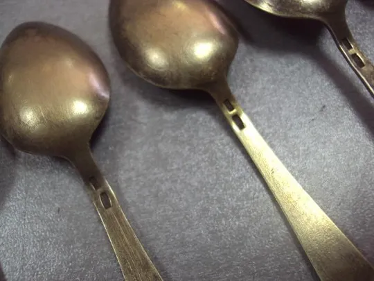 чайные кофейные ложки эмаль серебро 875" ссср лот 6 шт вес 92,48 г №330 Де купити