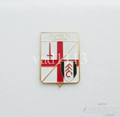 фото, значок футбол  ФК Фулхэм,  Лондон Англия  (серия герб города и эмблема клуба)