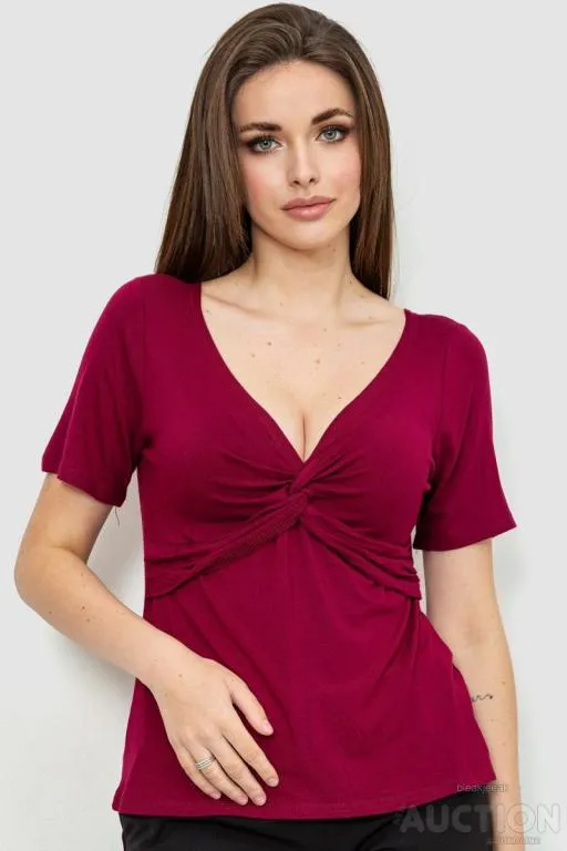Футболка женская, цвет бордовый, 186R619 Ціна