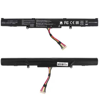 фото, Батарея для ноутбука ASUS A41-X550E (X450JF, X550DP, X751MD, X751MA, X750JA, X751LA) 14.8V 2800mAh Black (LG/ Samsung/ Sanyo)