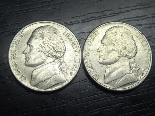 5 центів 1994 США (два різновиди) Ціна