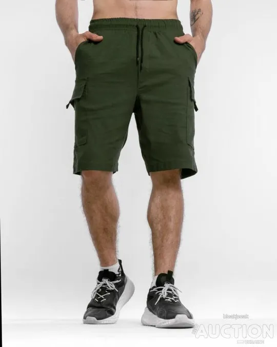 Чоловічі шорти карго "Сhornobayivka" колір хакі З аукціону