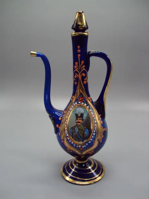 Кувшин кобальт Иран король Шах Реза Пехлеви кобальтовое роспись высота с крышкой 29,5 см №13950 Ціна