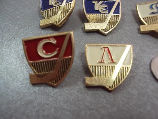 знак хоккей хк спартак крылья советов динамо локомотив лот 5 шт №5192 З аукціону