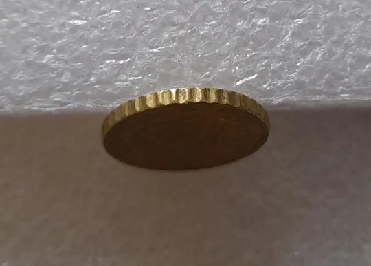 (2283) 10 євроцентів 2002 Італія  роздвоєний кант (10 евроцентов 2002 Италия брак) З аукціону