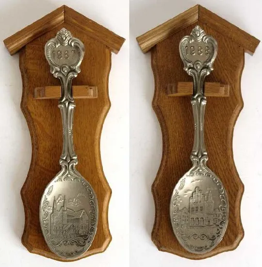 Подарунок на олов'яне весілля   (10 років шлюбу) - декоративні олов'яні ложки   (пара) Ціна