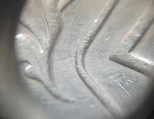 (5474) 25 копійок 1994 1ББм розкол на аверсі від канту через лівий нижній листок до тризуба (25 копеек 1994 1ББм брак) Де купити