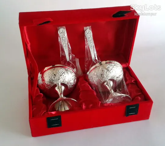 Креманки вазочки для морозива десертів 2 шт латунь посріблення India Ціна