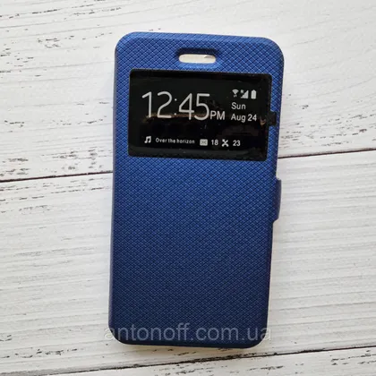 фото, Чохол-книжка Doogee X5 / X5 Pro для телефону (з віконцем) Синій