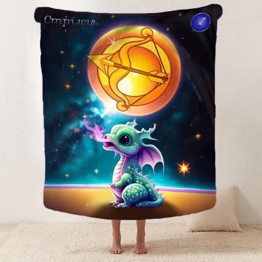 Купити Плед 3D авторский со знаком зодиака на 2024 год Стрелец 2764_A 12887 160х200 см