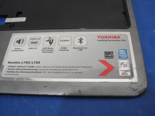№286-21 панель палмрест тачпад EABLB059020 ZYE3BBLDTA0I для TOSHIBA L750-1XP L755 оригінал З аукціону