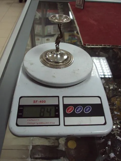 Подсвечник птица аист лелека цапля серебро 84 г Де купити