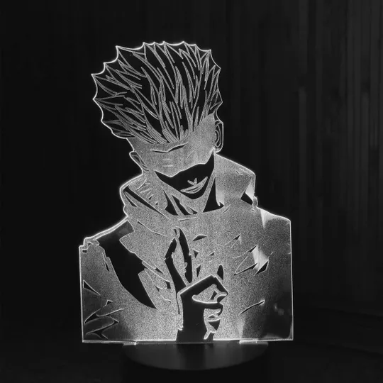 Акриловий світильник-нічник Сатору Годзьо (Satoru Gojo) білий tty-n000596 Ціна