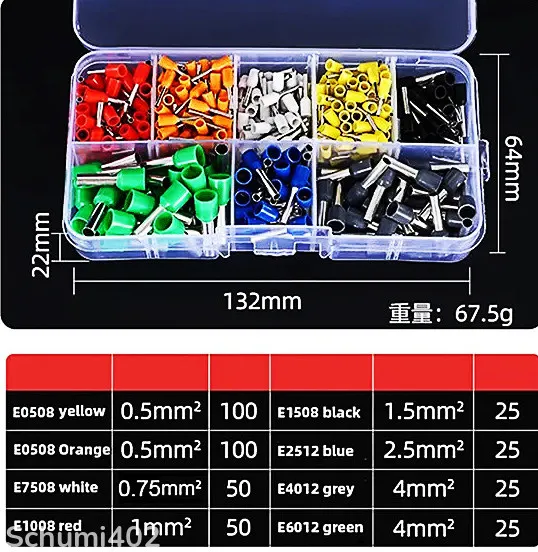 Набір наконечників втулкових ізольованих 400 шт З аукціону