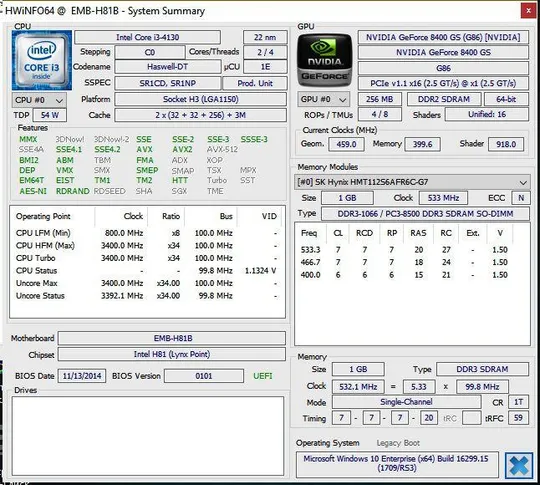 материнская плата microATX OMNI EMB-H81B-B10 / 2Gb DDR3 / mSATA / 1xPCI-E/ HDMI LGA 1150 З аукціону