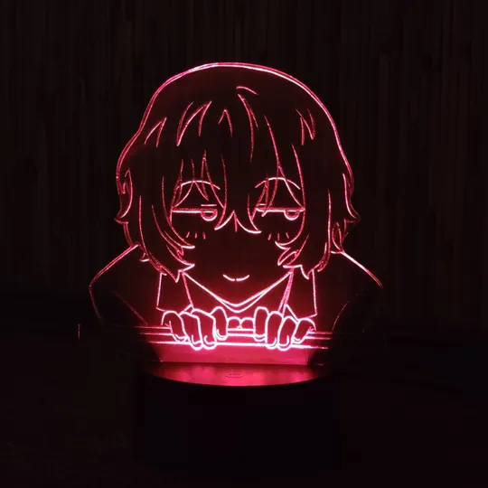 Акриловий світильник-нічник Осаму Дазай червоний tty-n000438 Ціна