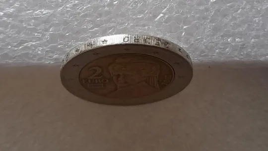 (2360) 2 євро 2002 Австрія викрошка на реверсі (2 евро 2002 Австрия брак) Де купити